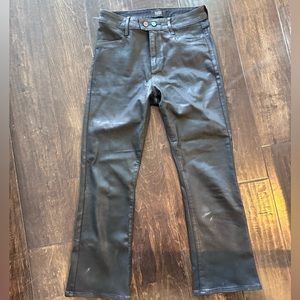 PAIGE DENIM - WAX LEATHER BOOT CUT JEANS